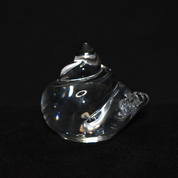 Kosta Boda Crystal Snail Paperweight Figurine 2" Signed WH5590 - Picture 10 of 12